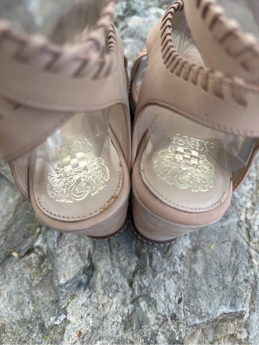Vince Camuto Sandals Wedge Heeled Braided-Strap Wedge Sandals in Almond